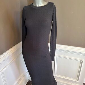 NWT Zara Knit Grey Maxi Dress Sz Small